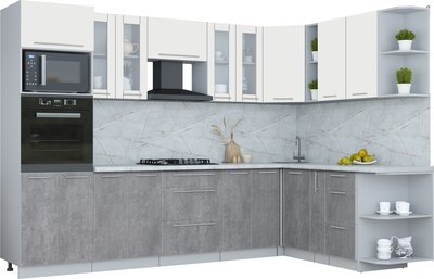 Кухонный гарнитур Интерлиния Мила Пластик 1.88x3.0 PR - фото