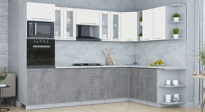 Кухонный гарнитур Интерлиния Мила Пластик 1.88x3.0 PR