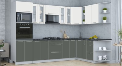 Кухонный гарнитур Интерлиния Мила Пластик 1.88x3.0 PR