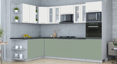 Кухонный гарнитур Интерлиния Мила Пластик 1.88x3.0 PR