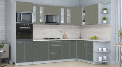 Кухонный гарнитур Интерлиния Мила Пластик 1.88x3.0 PR