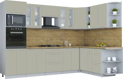Кухонный гарнитур Интерлиния Мила Пластик 1.88x3.0 PR - фото