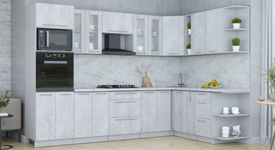 Кухонный гарнитур Интерлиния Мила Пластик 1.88x3.0 PR