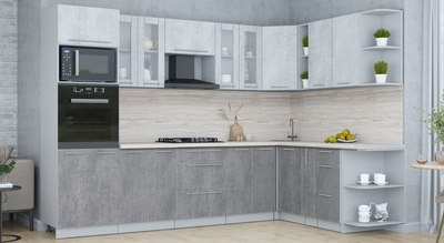 Кухонный гарнитур Интерлиния Мила Пластик 1.88x3.0 PR