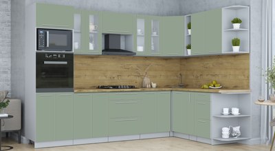 Кухонный гарнитур Интерлиния Мила Пластик 1.88x3.0 PR