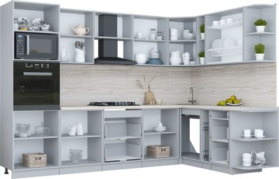 Кухонный гарнитур Интерлиния Мила Пластик 1.88x3.0 PR