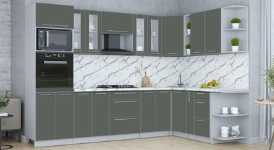 Кухонный гарнитур Интерлиния Мила Пластик 1.88x3.0 PR