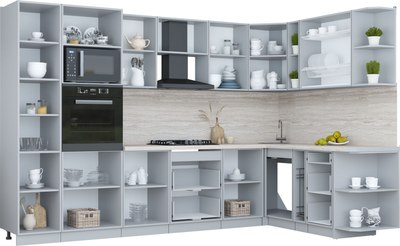 Кухонный гарнитур Интерлиния Мила Пластик 1.88x3.2 PR