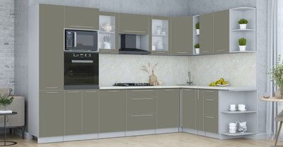 Кухонный гарнитур Интерлиния Мила Пластик 1.88x3.2 PR