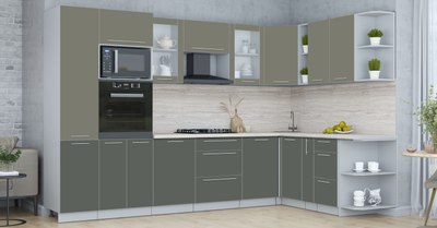 Кухонный гарнитур Интерлиния Мила Пластик 1.88x3.2 PR