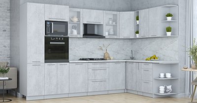 Кухонный гарнитур Интерлиния Мила Пластик 1.88x3.2 PR