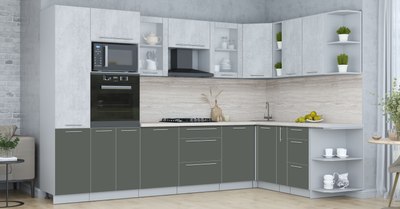 Кухонный гарнитур Интерлиния Мила Пластик 1.88x3.2 PR