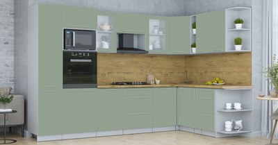 Кухонный гарнитур Интерлиния Мила Пластик 1.88x3.2 PR