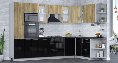 Кухонный гарнитур Интерлиния Мила Пластик 1.88x3.2 PR