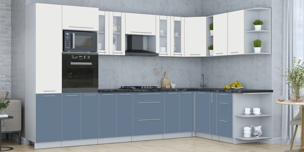 Кухонный гарнитур Интерлиния Мила Пластик 1.88x3.4 (PR)