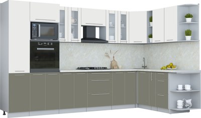 Кухонный гарнитур Интерлиния Мила Пластик 1.88x3.4 PR - фото