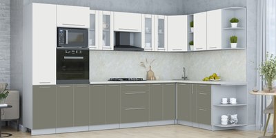 Кухонный гарнитур Интерлиния Мила Пластик 1.88x3.4 PR