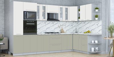 Кухонный гарнитур Интерлиния Мила Пластик 1.88x3.4 PR