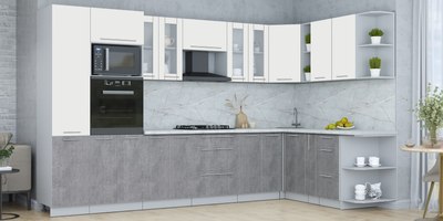Кухонный гарнитур Интерлиния Мила Пластик 1.88x3.4 PR