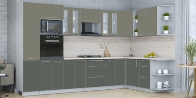 Кухонный гарнитур Интерлиния Мила Пластик 1.88x3.4 PR