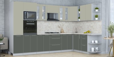 Кухонный гарнитур Интерлиния Мила Пластик 1.88x3.4 PR
