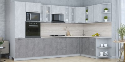 Кухонный гарнитур Интерлиния Мила Пластик 1.88x3.4 PR