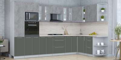 Кухонный гарнитур Интерлиния Мила Пластик 1.88x3.4 PR