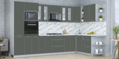 Кухонный гарнитур Интерлиния Мила Пластик 1.88x3.4 PR