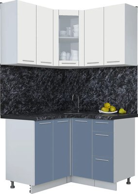 Кухонный гарнитур Интерлиния Мила Пластик 1.2x1.2 - фото