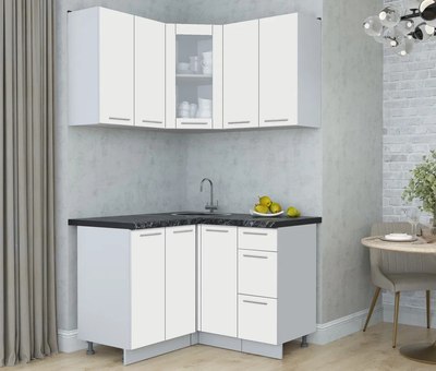 Кухонный гарнитур Интерлиния Мила Пластик 1.2x1.2