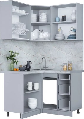 Кухонный гарнитур Интерлиния Мила Пластик 1.2x1.2