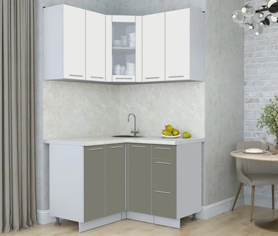 Кухонный гарнитур Интерлиния Мила Пластик 1.2x1.2