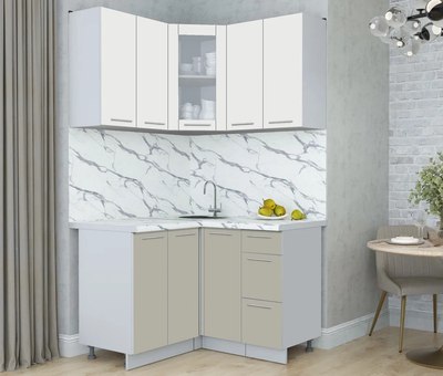 Кухонный гарнитур Интерлиния Мила Пластик 1.2x1.2