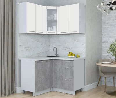 Кухонный гарнитур Интерлиния Мила Пластик 1.2x1.2