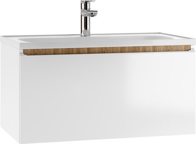 Тумба под умывальник Домино Absolute 80 Senator 80 с двумя ящиками В2 / DS4302T - фото