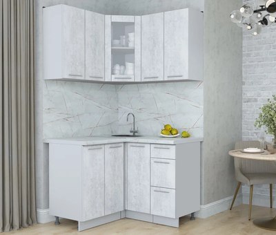 Кухонный гарнитур Интерлиния Мила Пластик 1.2x1.2