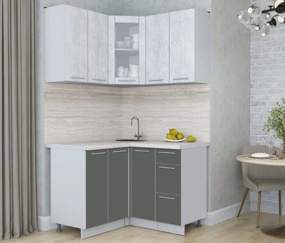 Кухонный гарнитур Интерлиния Мила Пластик 1.2x1.2