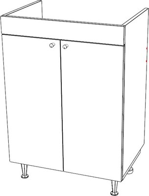 Тумба под умывальник Айсберг Фостер 60 Промо без ящика DP2618T
