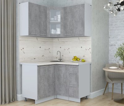 Кухонный гарнитур Интерлиния Мила Пластик 1.2x1.2