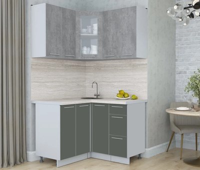 Кухонный гарнитур Интерлиния Мила Пластик 1.2x1.2