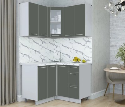 Кухонный гарнитур Интерлиния Мила Пластик 1.2x1.2