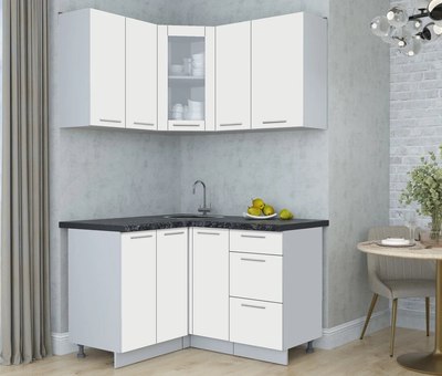 Кухонный гарнитур Интерлиния Мила Пластик 1.2x1.3