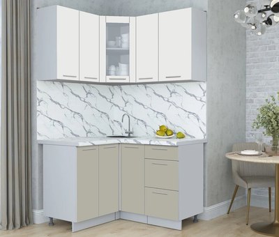 Кухонный гарнитур Интерлиния Мила Пластик 1.2x1.3