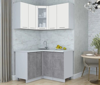 Кухонный гарнитур Интерлиния Мила Пластик 1.2x1.3