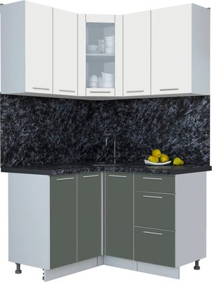 Кухонный гарнитур Интерлиния Мила Пластик 1.2x1.3 - фото