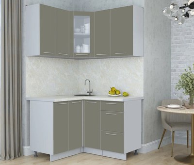 Кухонный гарнитур Интерлиния Мила Пластик 1.2x1.3