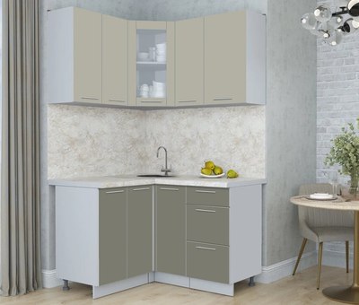 Кухонный гарнитур Интерлиния Мила Пластик 1.2x1.3