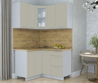 Кухонный гарнитур Интерлиния Мила Пластик 1.2x1.3