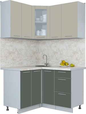 Кухонный гарнитур Интерлиния Мила Пластик 1.2x1.3 - фото