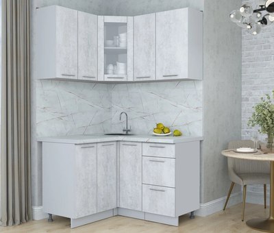 Кухонный гарнитур Интерлиния Мила Пластик 1.2x1.3